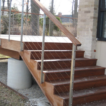 modern ipe and stainless deck