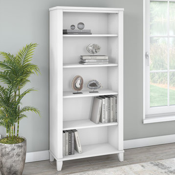 Somerset 5 Shelf Bookcase, White