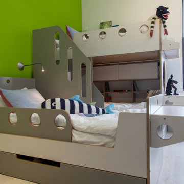 Three Brothers Share a Room: A Bunk and a Twin Bed