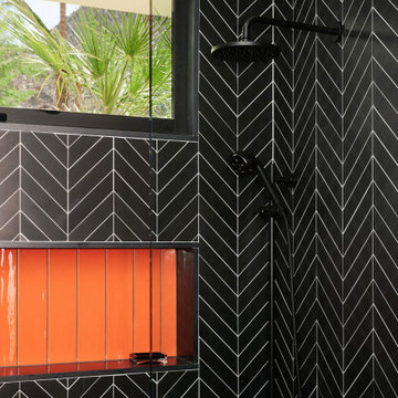 Hermes orange guest bath