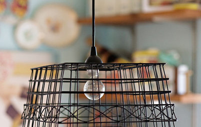 DIY: Basket-Shade Pendant Light