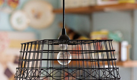DIY: Basket-Shade Pendant Light