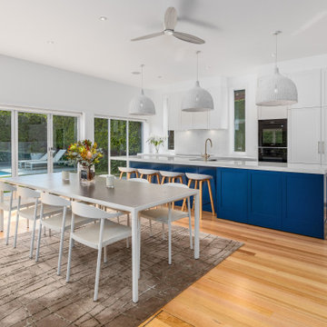 Entertainer’s Kitchen with Coastal Style Influences