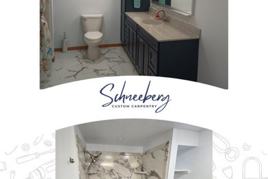 Inspiration for a modern bathroom remodel in Other