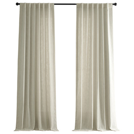 Barley Heavy FauxLinen Curtain Single Panel, 50"x96"