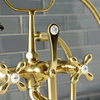AE109T7 Deck Mount Clawfoot Tub Faucet, Brushed Brass