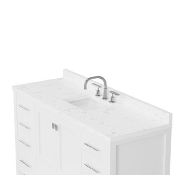 Caroline Avenue 60'' White Bathroom Vanity