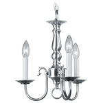Livex Lighting - Williamsburgh Mini Chandelier, Brushed Nickel - Simple, yet refined, the traditional, colonial mini chandelier is a perennial favorite. Part of the Williamsburgh series, this handsome mini chandelier is a timeless beauty.