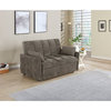 Coaster Transitional Chenille Tufted Sleeper Sofa Bed in Brown