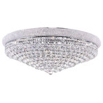 CWI Lighting - Empire 20 Light Flush Mount With Chrome Finish - Easily make your living room a haven of grandeur by using the Empire 20 Light Flush Mount Chandelier as lighting. This 36 inch wide chrome-finished light source is mounted close to the ceiling so it takes less air space. With this glittering fixture casting light over your sitting room, you can refresh your home's ambiance and make your space look more refined without spending a fortune. Feel confident with your purchase and rest assured. This fixture comes with a one year warranty against manufacturers defects to give you peace of mind that your product will be in perfect condition.
