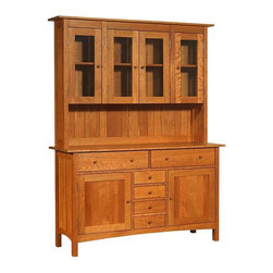 Modern Shaker Large Buffet & Hutch - Buffets And Sideboards