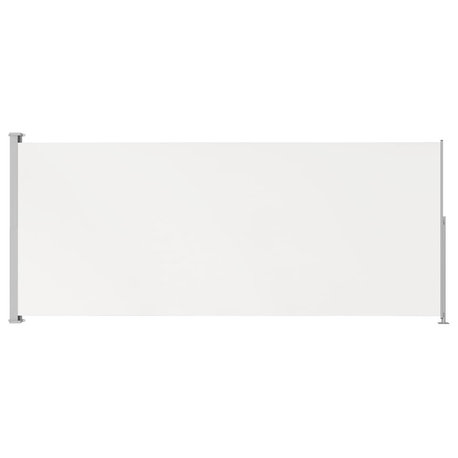 vidaXL Patio Retractable Side Awning 86.6"x196.9" Cream Outdoor Sun Shade
