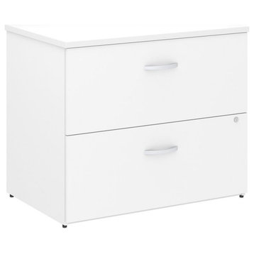 Studio C Lateral File Cabinet in White - Engineered Wood