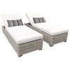 Coast Chaise Set of 2 Wicker Patio Furniture White