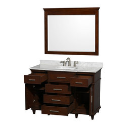 Ackley 48 inch Dark Chestnut Finish Single Bathroom Vanity - Bathroom Vanities And Sink Consoles