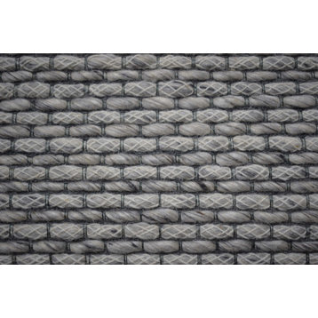 Dynamic Rugs Vici 3.6x5.6 Wool Handmade Area Rug 4622-199 Ivory/Light Gray/Black
