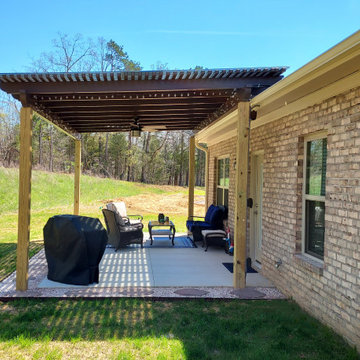 Whitsett NC Pergola with Aluminum Canopy