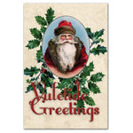 DDCG - Santa Yuletide Greetings Canvas Wall Art, 24"x36" - Spread holiday cheer this Christmas season by transforming your home into a festive wonderland with spirited designs. This Santa Yuletide Greetings 24x36 Canvas Wall Art makes decorating for the holidays and cultivating your Christmas style easy. With durable construction and finished backing, our Christmas wall art creates the best Christmas decorations because each piece is printed individually on professional grade tightly woven canvas and built ready to hang. The result is a very merry home your holiday guests will love.