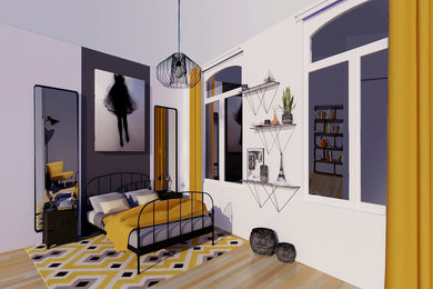 Idées déco pour une chambre moderne.