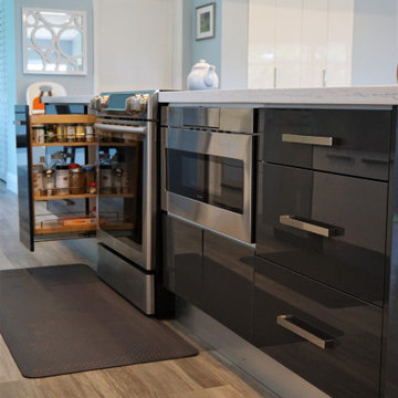 Microwave drawer and spice pull out