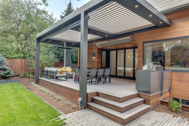 Inspiration for a modern exterior home remodel in Calgary