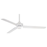 Minka Aire - Minka Aire Steal 54" Ceiling Fan F729-WHF - 54" Ceiling Fan from Steal collection in Flat White finish. No bulbs included. 54" 3-Blade Ceiling Fan in Flat White Finish with Flat White Blades No UL Availability at this time.