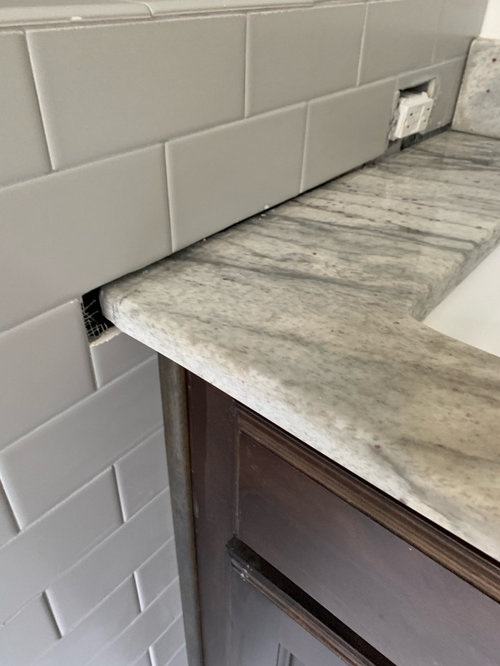 Counter top not flush with fresh tile