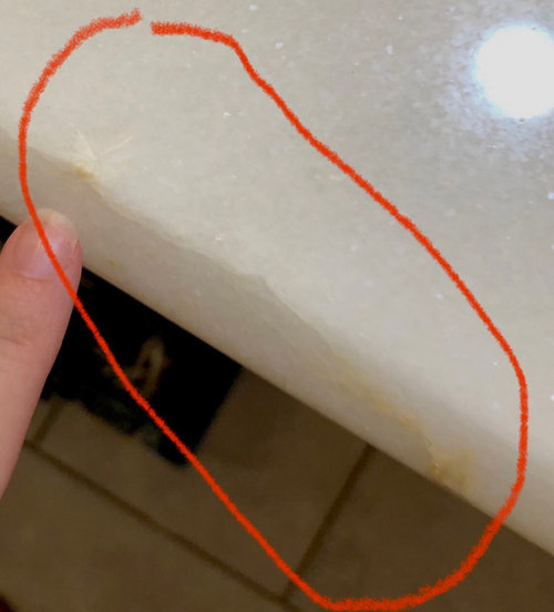 Discoloration on Quartzite