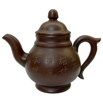 Chinese Handmade Yixing Zisha Clay Teapot With Artistic Accent Hws2300