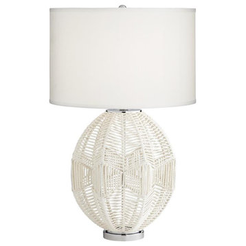 Pacific Coast Lighting North Shore 28.75" String Basket Table Lamp in White