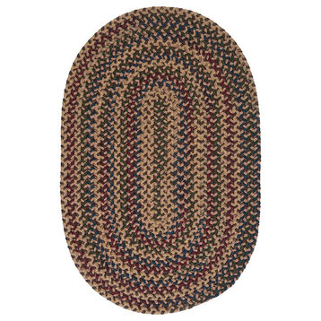 Colonial Mills Midnight MN97 Mocha Traditional Area Rug, Round 8'x8'