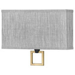 Hinkley - Hinkley 41303BK Link - 15" 32W 1 LED Wall Sconce - Perfected by its prominent round or square finial,Link 15" 32W 1 LED W Black/Heritage Brass *UL Approved: YES Energy Star Qualified: n/a ADA Certified: YES  *Number of Lights: Lamp: 1-*Wattage:32w LED bulb(s) *Bulb Included:Yes *Bulb Type:LED *Finish Type:Black/Heritage Brass