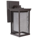 Craftmade - Craftmade Outdoor Riviera II Large Wall Mount, Oiled Bronze - Inner windowpanes of frosted glass covered by an outer mesh shade and a rich finish bring a welcome warmth to porch and patio in Riviera II by Exteriors.