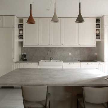 Rénovation cuisine et salon chaleureux et colorés - Projet Fontenay