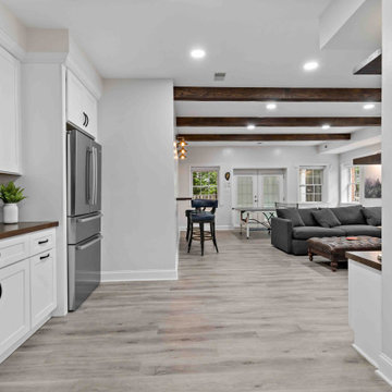 Pristine McLean Kitchen & Basement Remodel Offers Functionality for Large Family