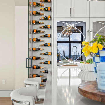 Veuve Clicquot Champagne Wall with Mirrored Fridge