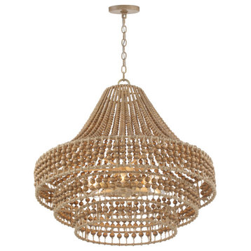 Crystorama Silas 6-Light Chandelier Burnished Silver
