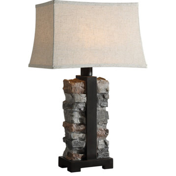 Kodiak Stacked Stone Lamp, Natural