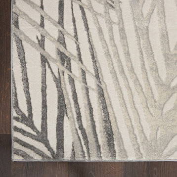 Nourison Rustic Textures 3'11" x 5'11" Ivory/Grey Modern Indoor Area Rug