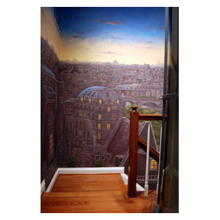 Paris Panorama 360 degree Mural hand painted throughout a 17 foot ...