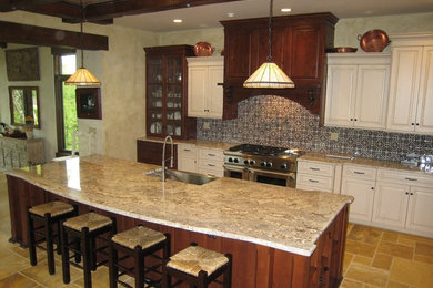 Inspiration for a mediterranean kitchen remodel in Providence