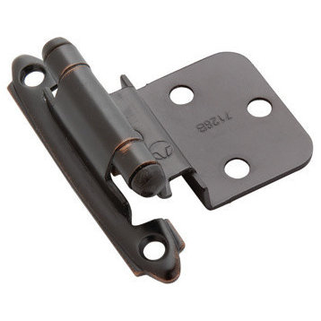Self-Closing, Face Mount Inset Hinge, 3/8" Thick, Oil-Rubbed Bronze
