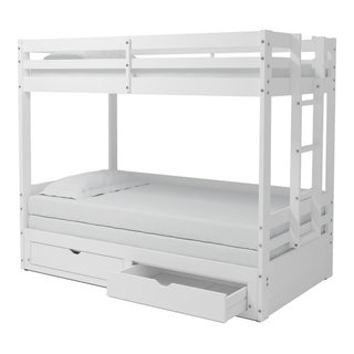 Jasper White Twin to King Extending Day Bed with Storage Drawers