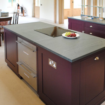 Kitchen island unit showing dishwasher