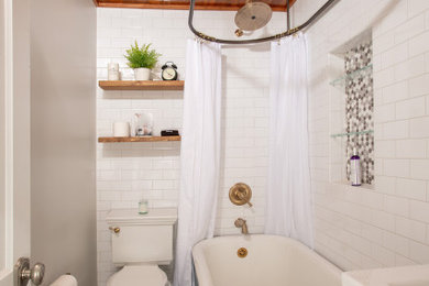 Example of a mid-sized minimalist master bathroom design in DC Metro