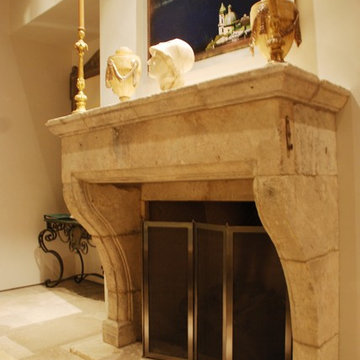 Antique Stone Fireplace Mantels