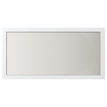 Eviva Aberdeen 60" White Framed Bathroom Wall Mirror