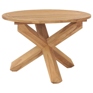vidaXL Patio Dining Table 43.3"x29.5" Solid Teak Wood