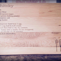 Engraved Recipe on Wood Cutting Board - Cutting Boards