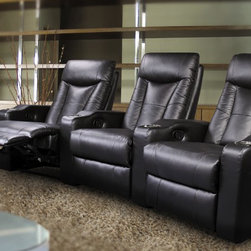 Coaster 3 Pieces Pavillion Black Left Recliner Chair - Sectional Sofas
